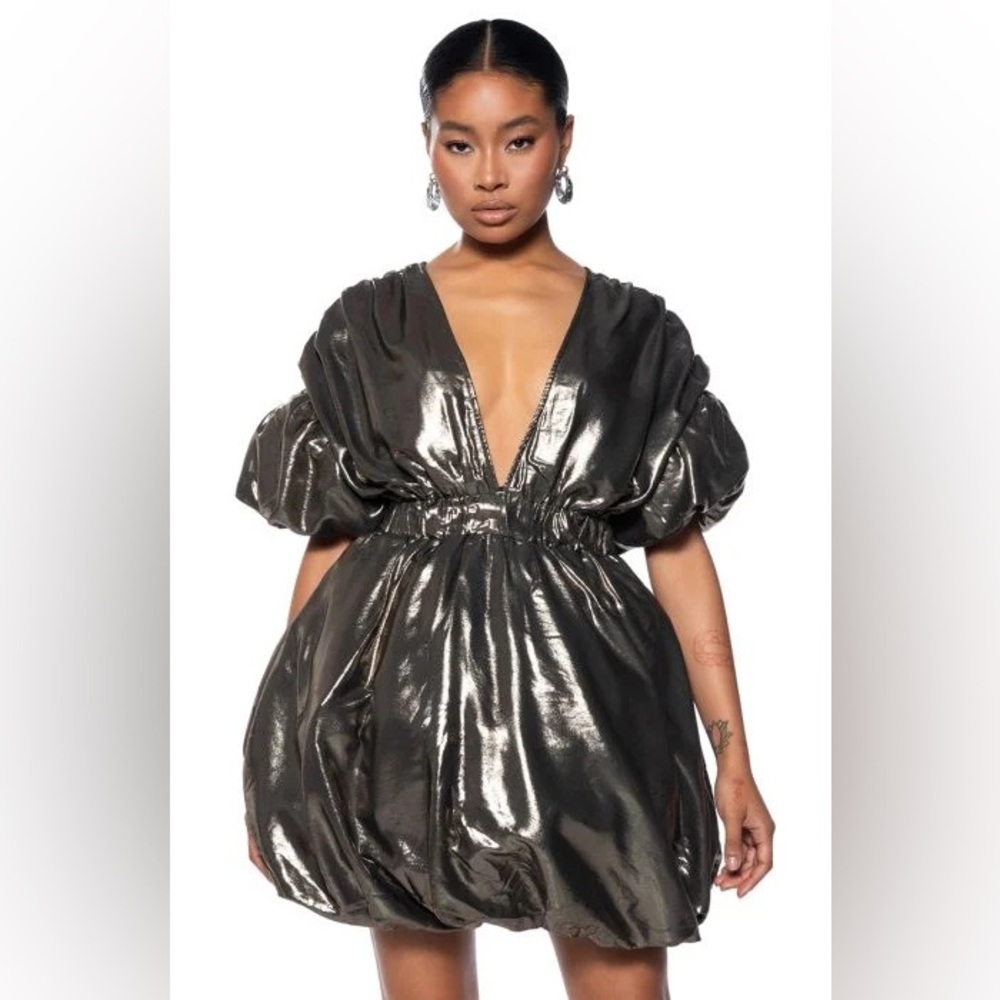 Akira - JUNE PILLOW MINI DRESS IN GOLD